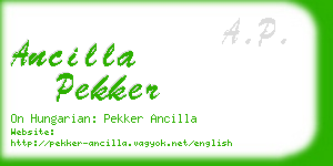 ancilla pekker business card